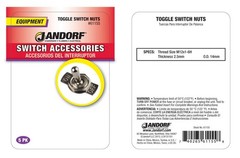 Jandorf 61155 Silver Metal Toggle Switch Nuts