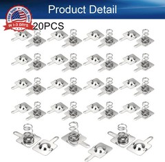 Heyiarbeit 20 Pairs Battery Springs AA Battery Contact Plate Positive to Negativ