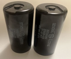 Lot Of 2 General Electric 35F1566BA8 Electric Capacitor 72-86 MFD 220 VAC 60 CPS