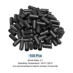 100 x Heat Shrink End Cap 15mm Dia Wire Wrap Adhesive Lined Sealed 2:1