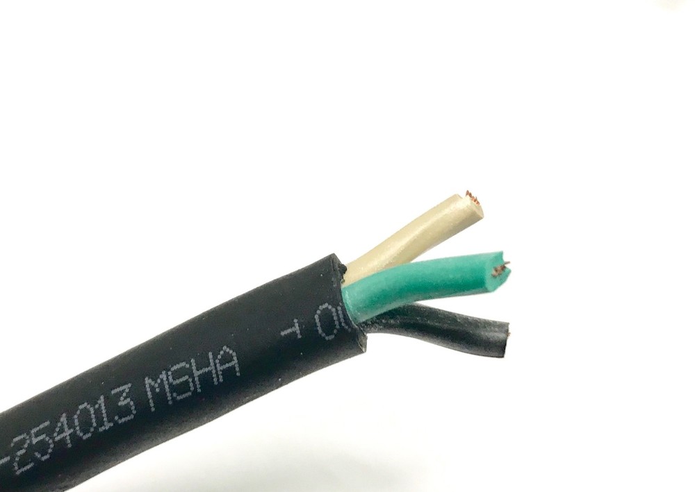 NEW 10′ 18/3 SJOOW BLACK RUBBER CORD EXTENSION WIRE CABLE 300v