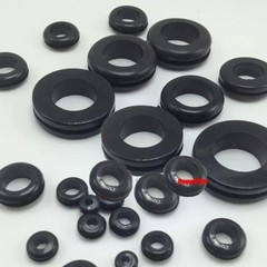 Black Blanking Wiring Grommets Rubber Open Grommet Blind Cable Hole 5mm 6mm-28mm
