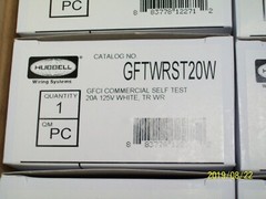 (1) NEW HUBBELL GFTWRST20W GFCI RECEPTACLE 20A 125V SELF TEST COMMERCIAL WHITE