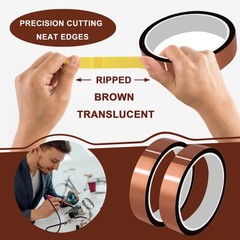 Kapton Polyimide Tape Heat Resistant Adhesive Insulation 3mm-100mm Wide 33M Long