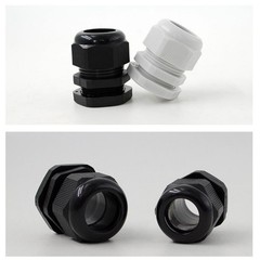 IP68 Waterproof Cable Gland Nylon Compression Stuffing M8 to M72 White/Black