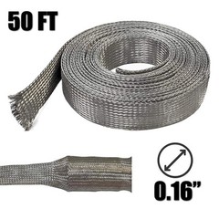 Electriduct 1/4″ Tinned Copper Metal Braid Sleeving Flexible EMI RFI Shielding