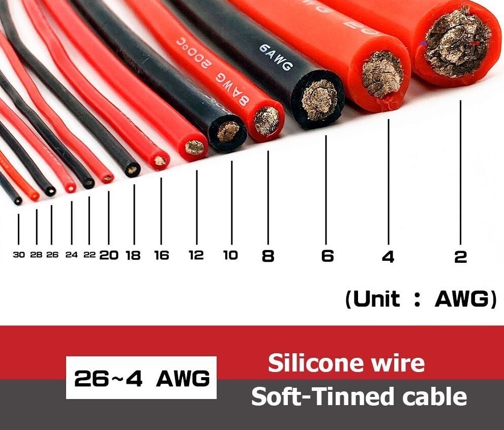 Silicone Cable Wire Car Battery Electrical 10-6Awg Automotive Copper Stranded