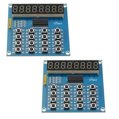 2X TM1638 LED Display 8Bit Digital Tube Module 16 Keys Keyboard for Arduino DIY