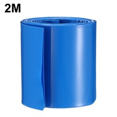 PVC Heat Shrink Tubing Tube 50mm Flat Width for 18650 2M Blue