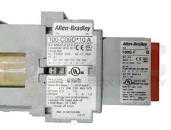 ALLEN BRADLEY 100S-C09DJ14BC /A SAFETY CONTACTOR W/ 100-C09D*10 /A W/ 100S-F /B