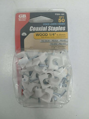 2 Pack White Coaxial Staples – Gardner Bender 50 pc & Monster 6 pc (56 total)