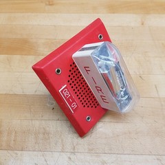 Wheelock E-70-LSM-24 Fire Alarm Speaker Strobe, 25/70 VRMS, 15/75cd – USED