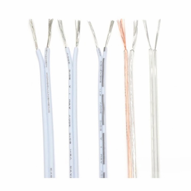 UL2468 2-Core PVC Flexible Cable 18/20/22/28 AWG Stranded Electrical Twin Wire