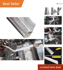 Self Adhesive Aluminum Fiberglass Heat Reflective Sleeve 6mm 39″ High Temp In…