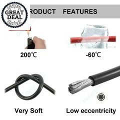 Silicone Solar Panel Electrical Cable Wire Heat Resistant for Car Auto Battery