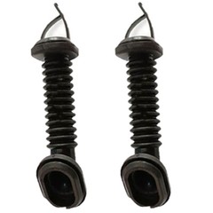2PC 25x39mm Car Harness Wiring Door Tube Rubber Sleeve Dust-proof Oval Black HOT