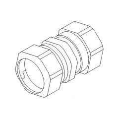 Allied CKR200KON, 2″, Steel, Compression, EMT Coupling, 1pc