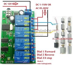 AD22B04 12V 4CH MT8870 DTMF Tone Signal Decoder Relay Phone Remote Control PLC