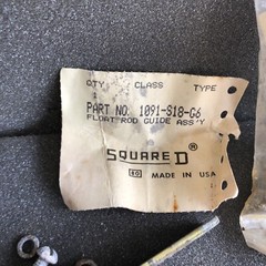 2- Square D 1091-S18-G6 Float Rod Guide Assembly New Old Stock