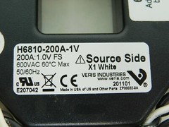 Veris H6810-200A-1V Hawkeye 681X Split Core CT AC Current Transducer Size 2 (VN)