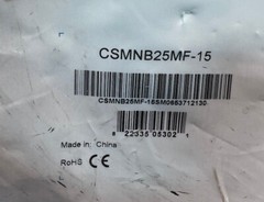 L-COM CSMNB25MF-15 15ft D-Sub 25 Position Plug to Receptible Serial PC Cable