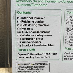Square D 1-in Generator interlock kit – HOMCRBGK1C