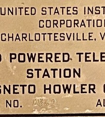 WWII United States Instrument Co Sound Powered Phone Station A542 Navy Military