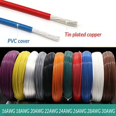 16~30AWG UL1007 Electrical PVC Cable Equipment Wire AWM Copper Tinned 80°C 300V