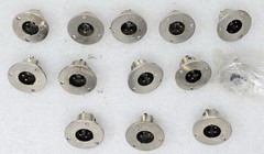 (Lot of 13) NOS Switchcraft C3M Nickel Finish Chassis Mount Receptacle Connector