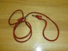 HH Smith 1510-36 Red Stacking Banana Plug Patch Jumper Cord, NOS