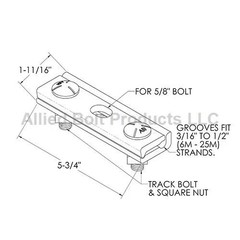 NEW – (26) Allied Bolt #5080 – B CABLE SUSPENSION CLAMP FOR 5/8″ THRU BOLTS