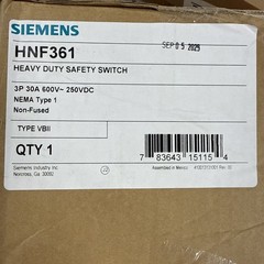 Siemens HNF361 Non Fused Heavy Duty Safety Switch 3P, 30A, 600V
