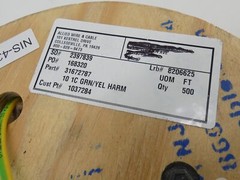 Allied Wire and Cable 31672787 Hook-Up Wire Green Yellow Spool – NEW Surplus!