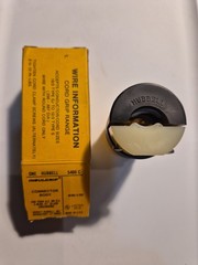 HUBBELL FEMALE PLUG HBL546C, NEMA 6-20R, 20A, 250VAC/DC, 3W, STR BLADE, GRD, NIB