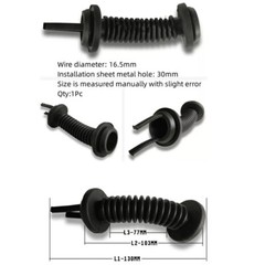 1/2/4/6x Car Wire Harness Door Tube Dust-proof Rubber Tubes 25×25/25×39/30x30mm