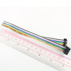 2Pcs 2.54mm Pitch 2×4 Pin 8 Pin 8 Wire IDC Rainbow Ribbon Flat Cable Length 30CM