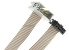 1-ft 10-Pin 2.54mm-Pitch Male/Female 10-wire IDC Flat Ribbon Extension, FR-1012M
