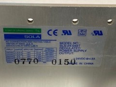 SOLA SLS-24-048T REGULATED POWER SUPPLY, OUTPUT 24VDC @4.8A