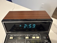 Leviton 6221 Clock Programmer Central Control System Powers On Walnut Grained