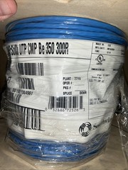 Southwire 300 ft. Blue 24/4 Solid CU CAT5e CMP (Plenum) Data Cable