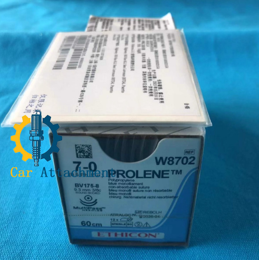 7-0 W8702 A Box of 12 packets Non-absorbable sutures Sutures