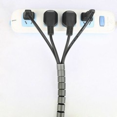 2M 5M Cable Tidy Wire Kit PC TV Organising Wrap Cover Spiral Tube Office Home US