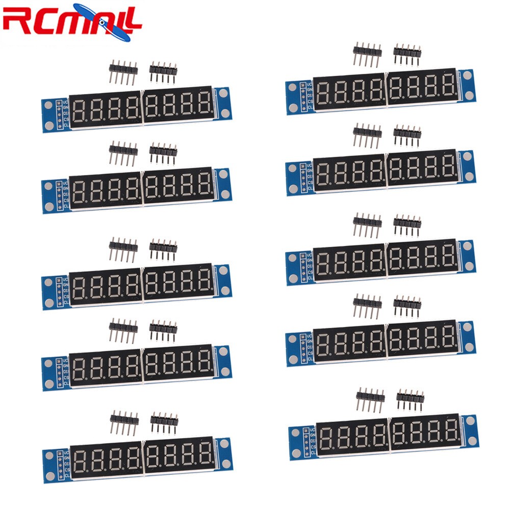 10pcs MAX7219 Digital Tube Display Module 0.36inch 8 Digit Red for Arduino