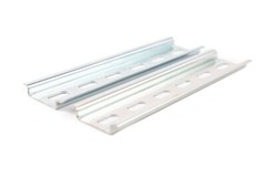 Slotted Steel Zinc Plated DIN Rail, 35mm x 6″, Silver – 2 Units + 4 #10 SS Screw