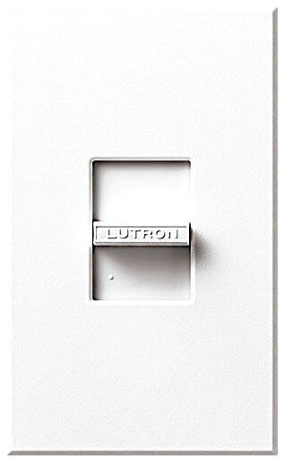 Lutron N-600-WH, 120 V, 600 W, Matte White, Slide-To-Off, Dimmer Switch, 1pc
