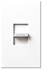 Lutron N-600-WH, 120 V, 600 W, Matte White, Slide-To-Off, Dimmer Switch, 1pc