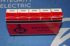 Lot of 5 NIB National Electronics 6AH6 Electron Vacuum Tubes + 90 Day Warranty