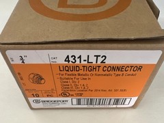 Box Of 10 Bridgeport Fittings 431-LT2 Liquid Tight Connector 3/4in