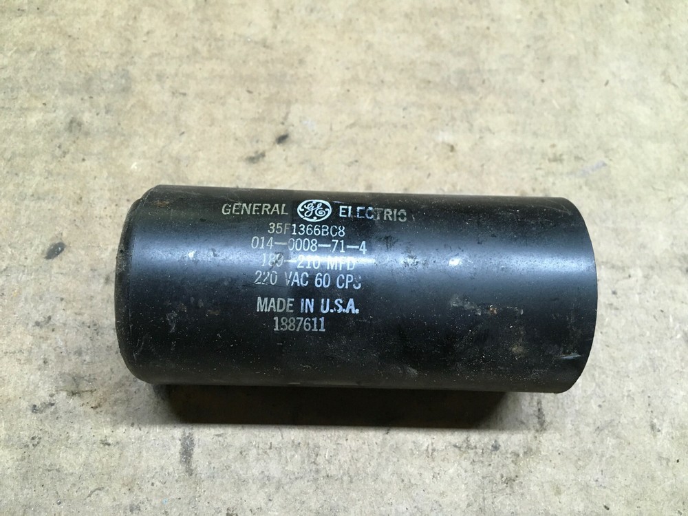 General Electric 35F1366BC8 014-0008-71-4 189-210 MFD 220 VAC Electric Capacitor