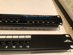 Black Box GigaBase CAT5e Patch Panel – 24 Port And Panel-12 Lot Of 2